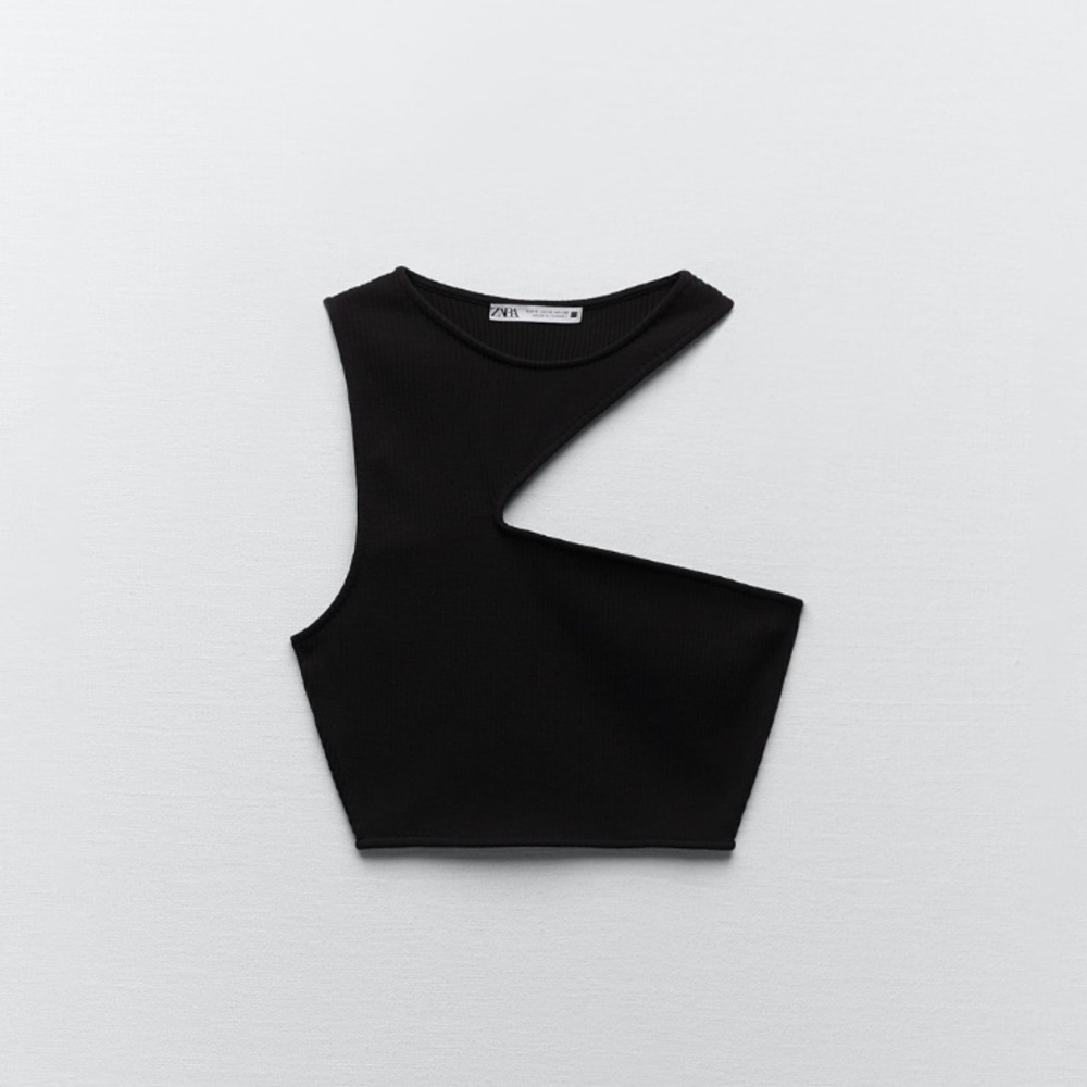 𝗡𝗪𝗧 𝗭𝗮𝗿𝗮 • Cut Out Crop Top - Picture 14 of 17